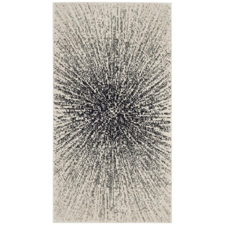 Safavieh Evoke Power Loomed Accent Area Rug, Black and Ivory - 2 ft.-2 in. x 4 ft. EVK228K-24
